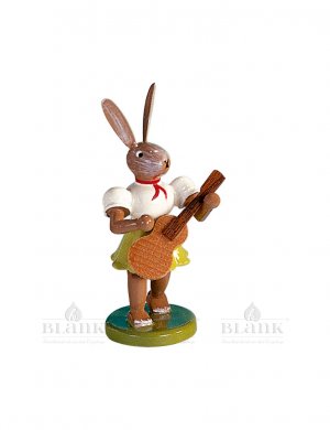 Blank Easter bunny with guitar, colored