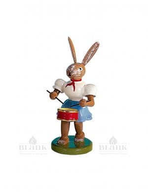 Blank Easter bunny with drum, colored