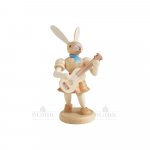 Blank Easter bunny with guitar, natural