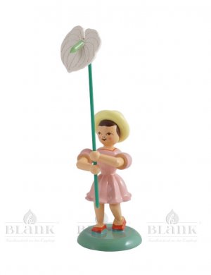 Blank flower child with anthurium, colored