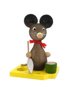 Mouse child with shovel and bucket