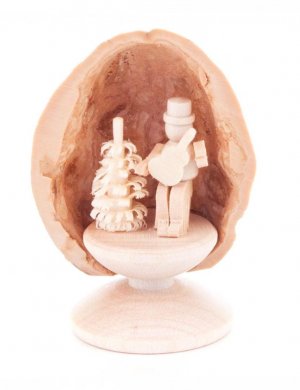 Miniature Guitar Player in Walnut Shell