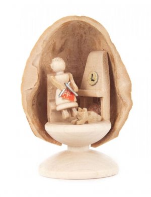 Miniature Grandma in Walnut Shell