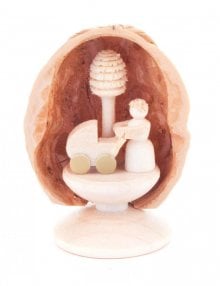 Miniature Mother Happiness in Walnut Shell