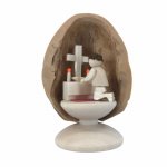 Miniature prayer in walnut shell