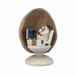 Miniature after work in walnut shell, standing