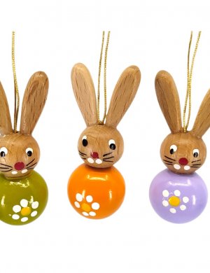 Colorful rabbit hangings