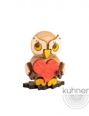 Owl child with a heart