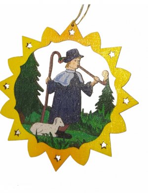 Ore Mountains tree curtain shepherd, colored