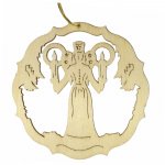 Erzgebirge tree curtain angel of lights, colored 