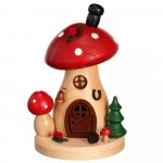 Incense figure mushroom house toadstool round and flat