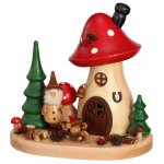 Incense figure mushroom house wheelbarrow