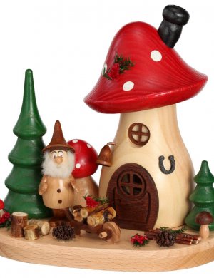 Incense figure mushroom house wheelbarrow