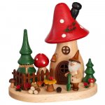 Incense figurine mushroom house gardener