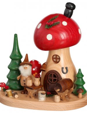 Incense figurine mushroom house mushroom tavern