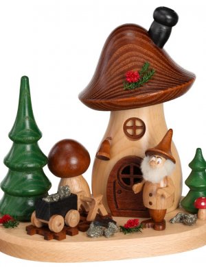 Incense figurine mushroom house treasure collector