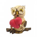 Incense figurine owl with heart