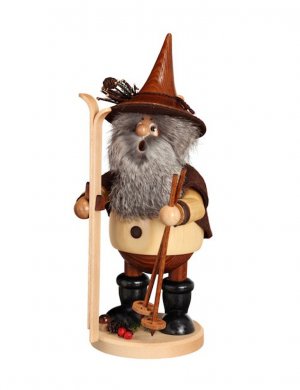 Smoker forest gnome skier