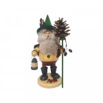 Smoking man gnome cone collector, green