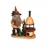 Smoking man Gnome with grill oven