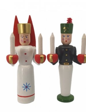 Angel and miner figures, small