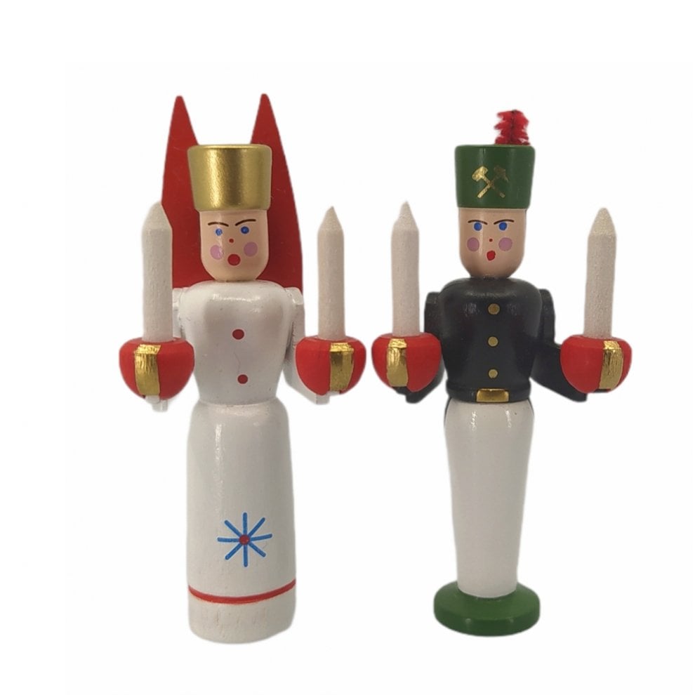 Angel and miner figures, small
