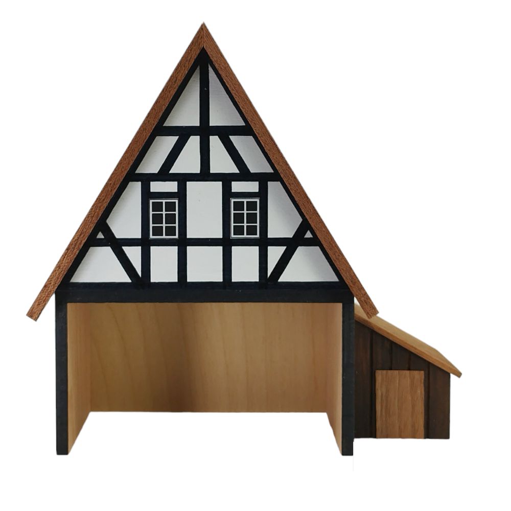 Half-timbered house for miniature rooms