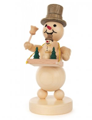 Snowman with a tray