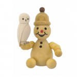 Snowman junior with snowy owl