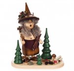 Incense smoker forest imp woman with wooden box