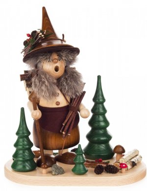 Incense smoker forest imp woman with wooden box