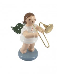 Angel with trombone, no crown