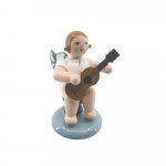 Angel with guitar, no crown, sitting