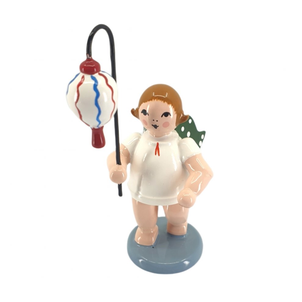 Angel with Lantern white-red, no crown