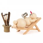 Snowman in a deck chair