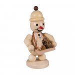 Snowman Junior with a tray