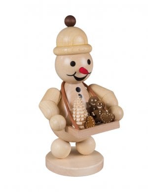 Snowman Junior with a tray