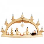 Light arch junior with bird, sledge basket and star