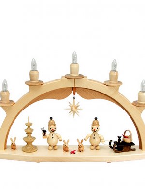 Light arch junior with bird, sledge basket and star