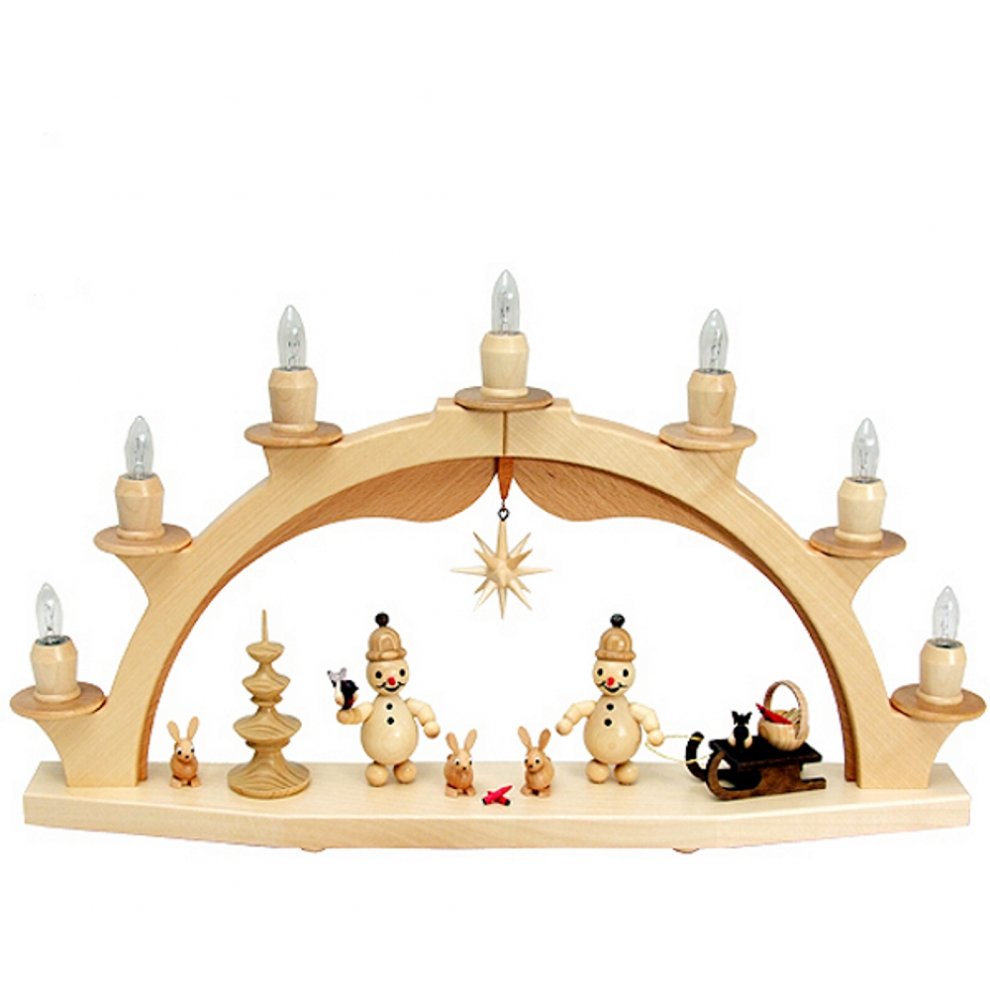 Light arch junior with bird, sledge basket and star