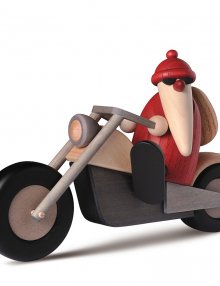 Santa Claus on motorcycle