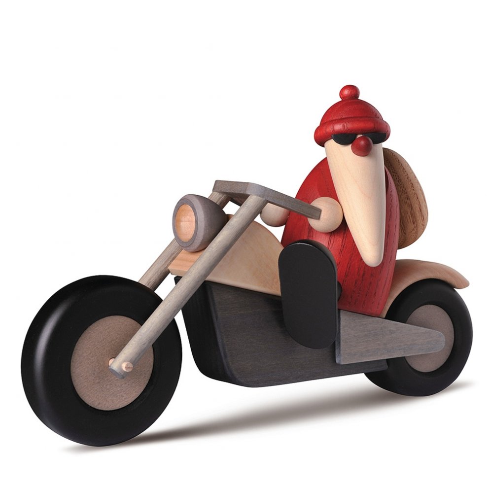 Santa Claus on motorcycle