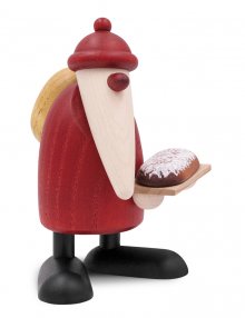 Santa Claus with Christmas stollen