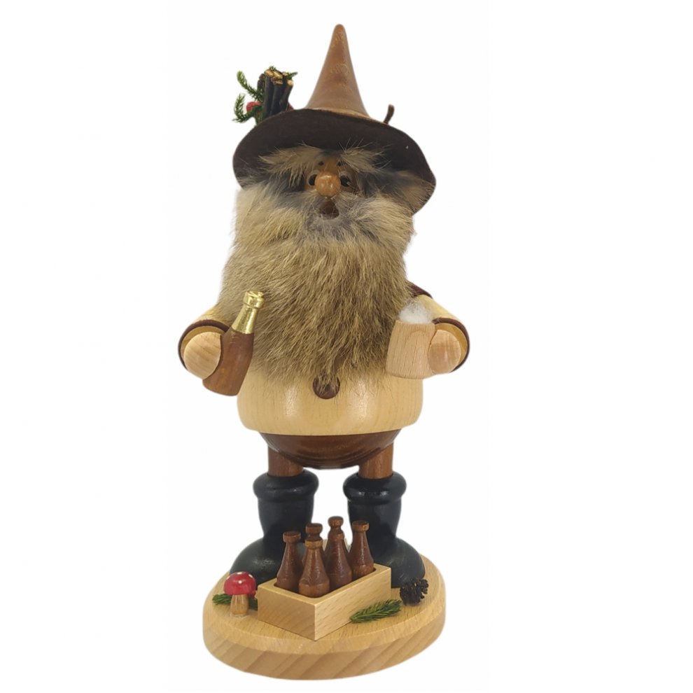 Smoking man Gnome beer lover