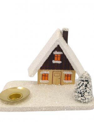 Craft kit candle holder house in the snow