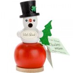 Mini smoker snowman, red