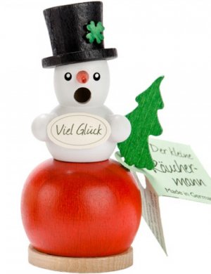 Mini smoker snowman, red