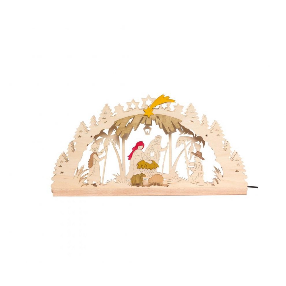 Handicraft set candle arch nativity scene, birth of Christ