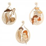 tree hanging nativity scene, 6 pieces