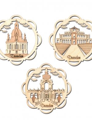 tree decoration Dresden, 6 pieces